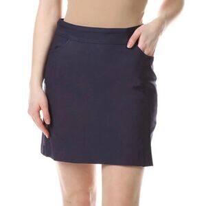 Tribal Pull On Ponte Skort (12 Petite) Navy - New No Tags